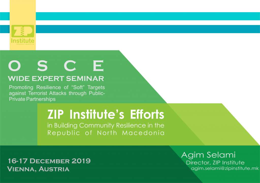 16-17 December 2019 ZIP Institute participated at OSCE-wide Expert Seminar